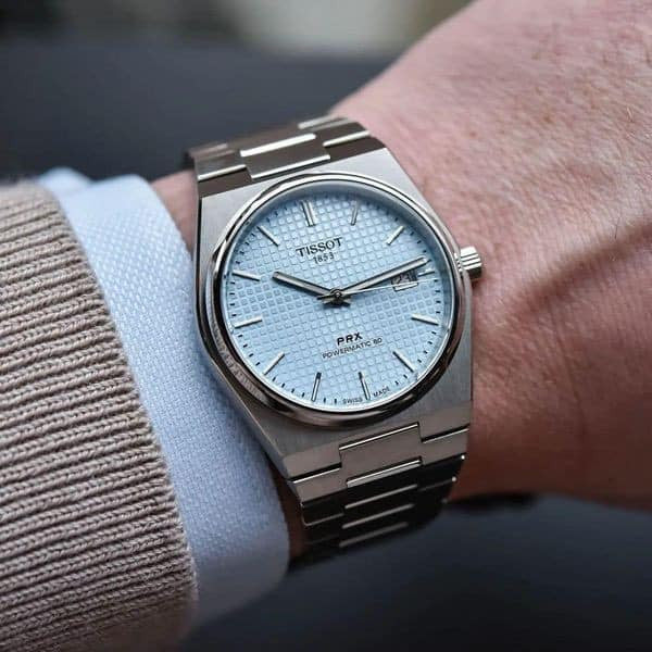 Men's Tissot Prx Powermatic 80 Ice Blue Watch - T137.407.11.351.00